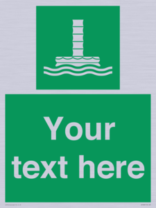 Custom sign safe condition Evacuation chute 